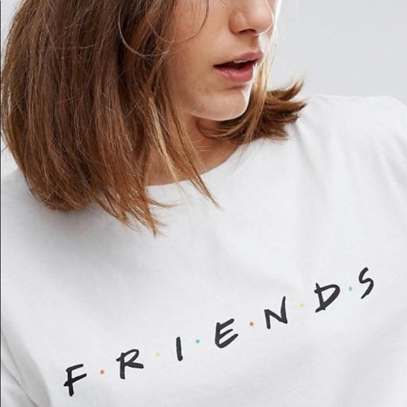 Tops - Friends t-shirt large NEW white stretch cotton